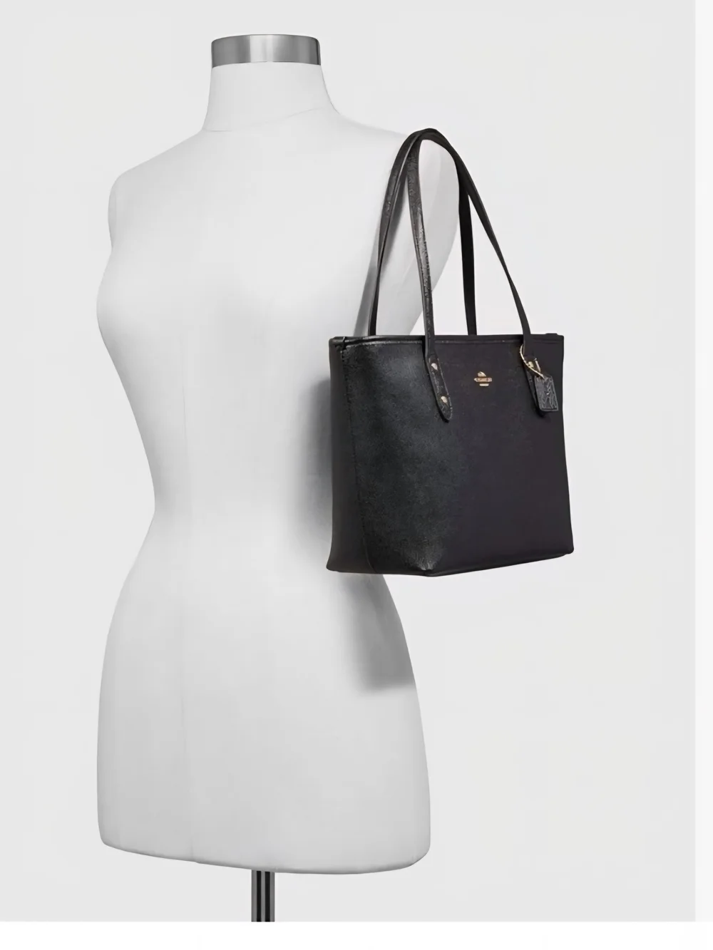 Authentic Coach City Zip Tote Bag with Cherry Charm Brand New